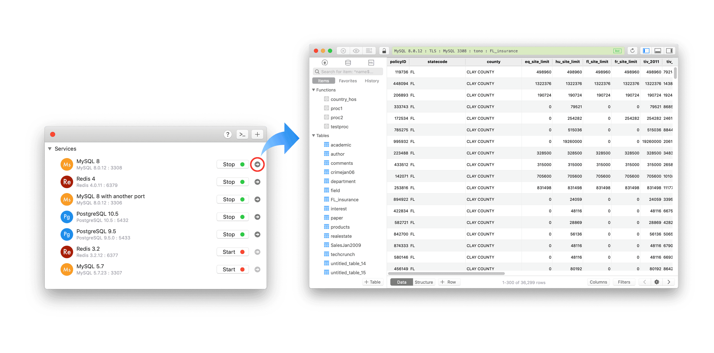 Connect to MySQL using TablePlus