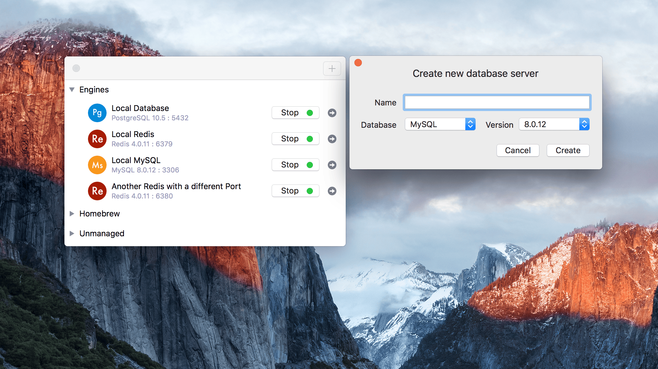 Create a new MySQL server on Mac