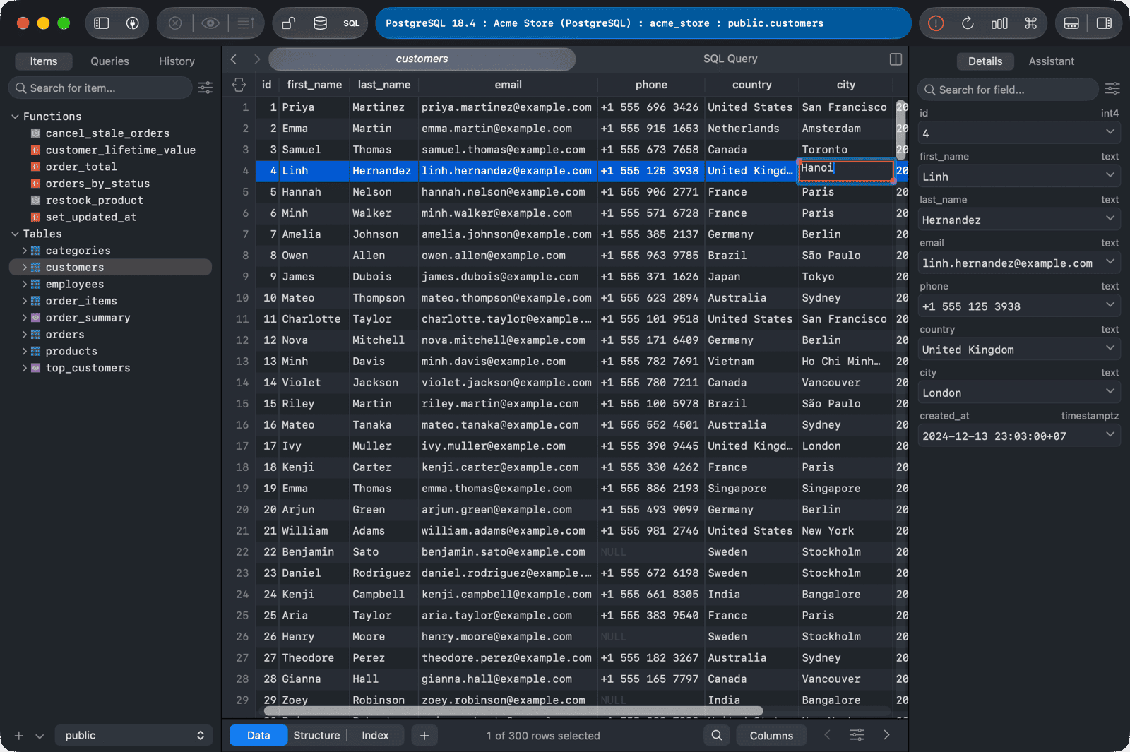 Edit Data