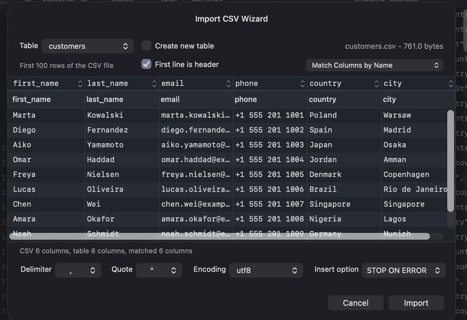 Import Data