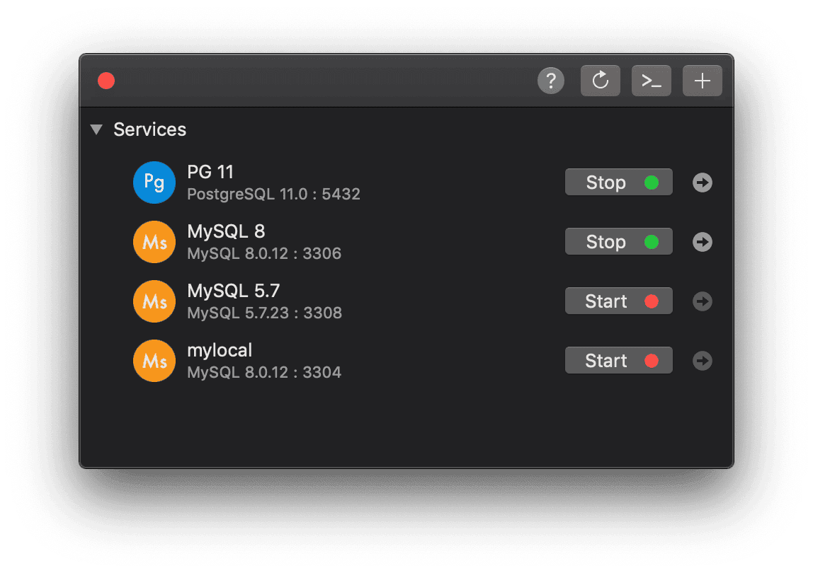 Start MySQL server