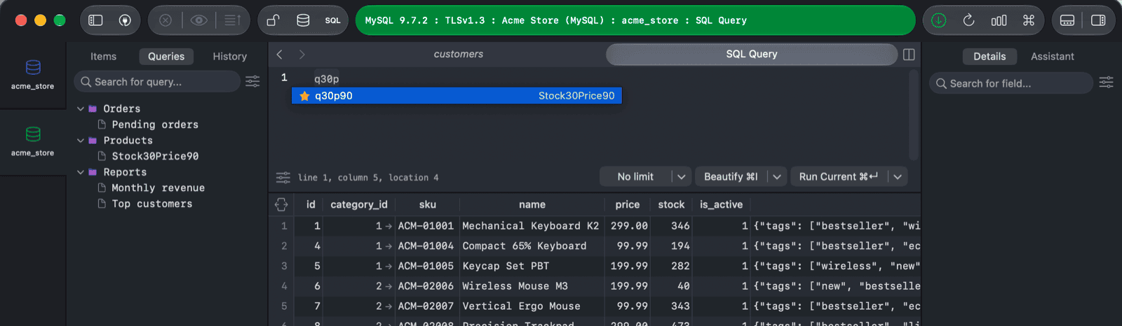 Keyword Binding for Favorite Queries