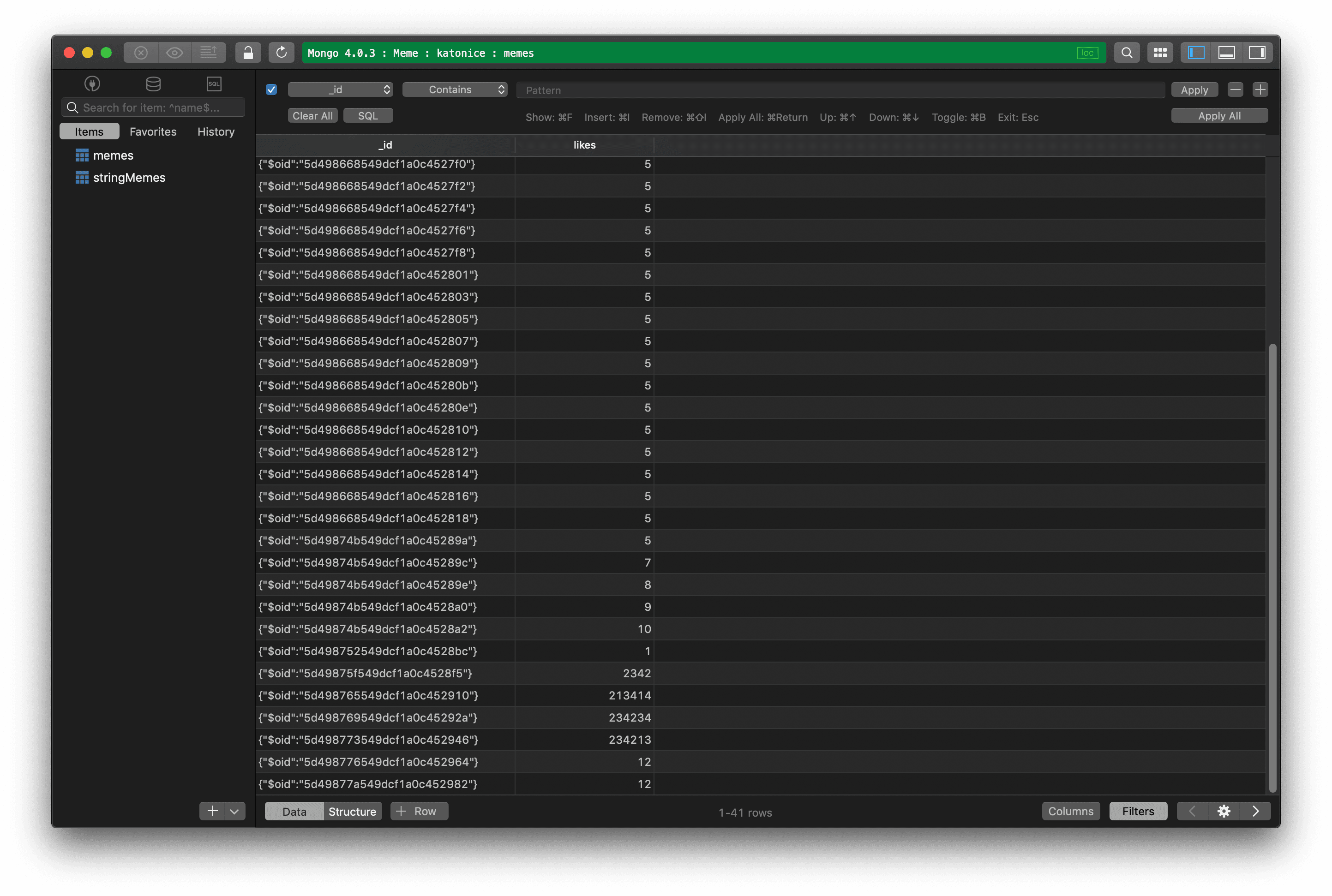 TablePlus for MongoDB