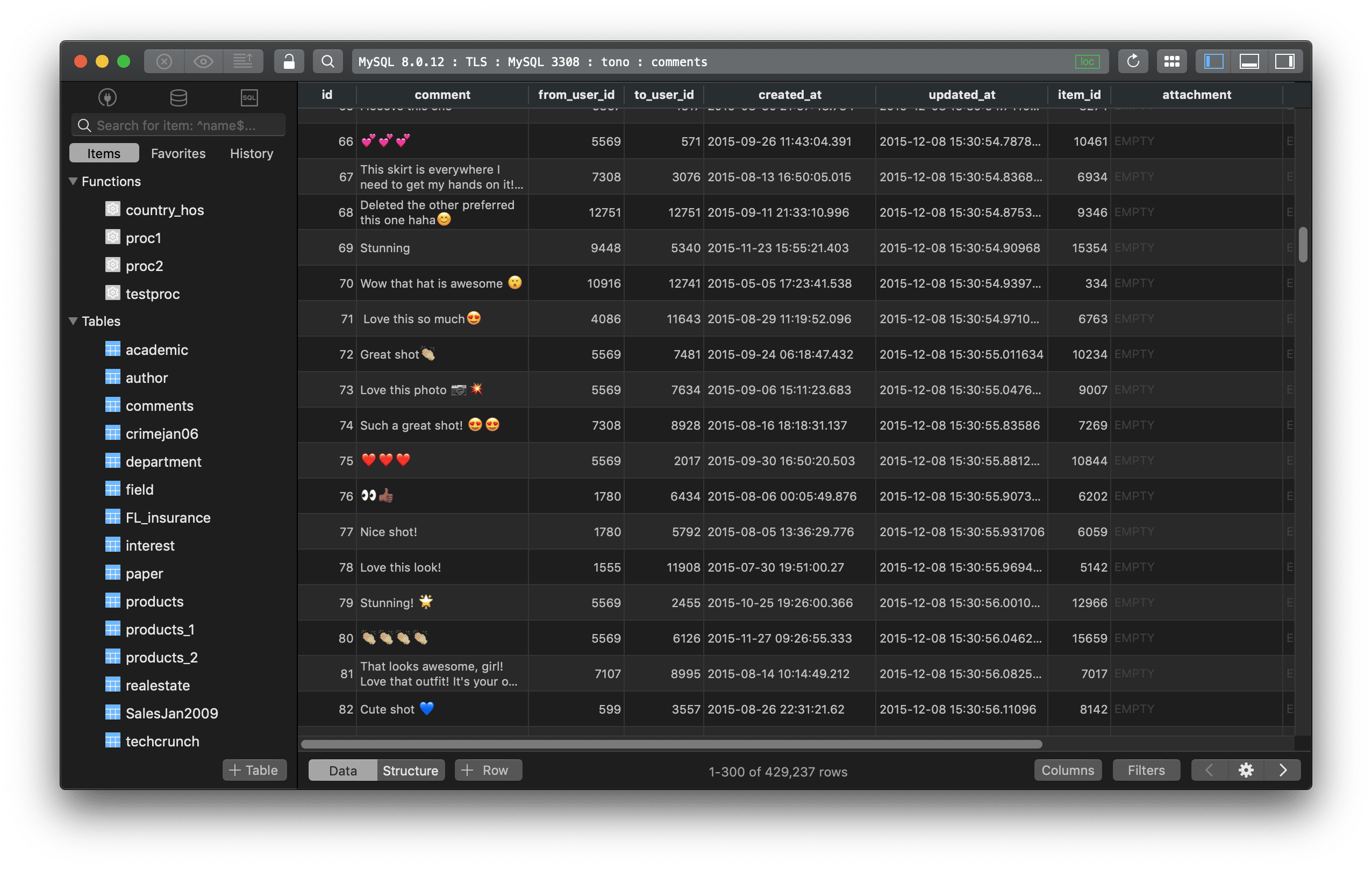 TablePlus GUI Tool MySQL