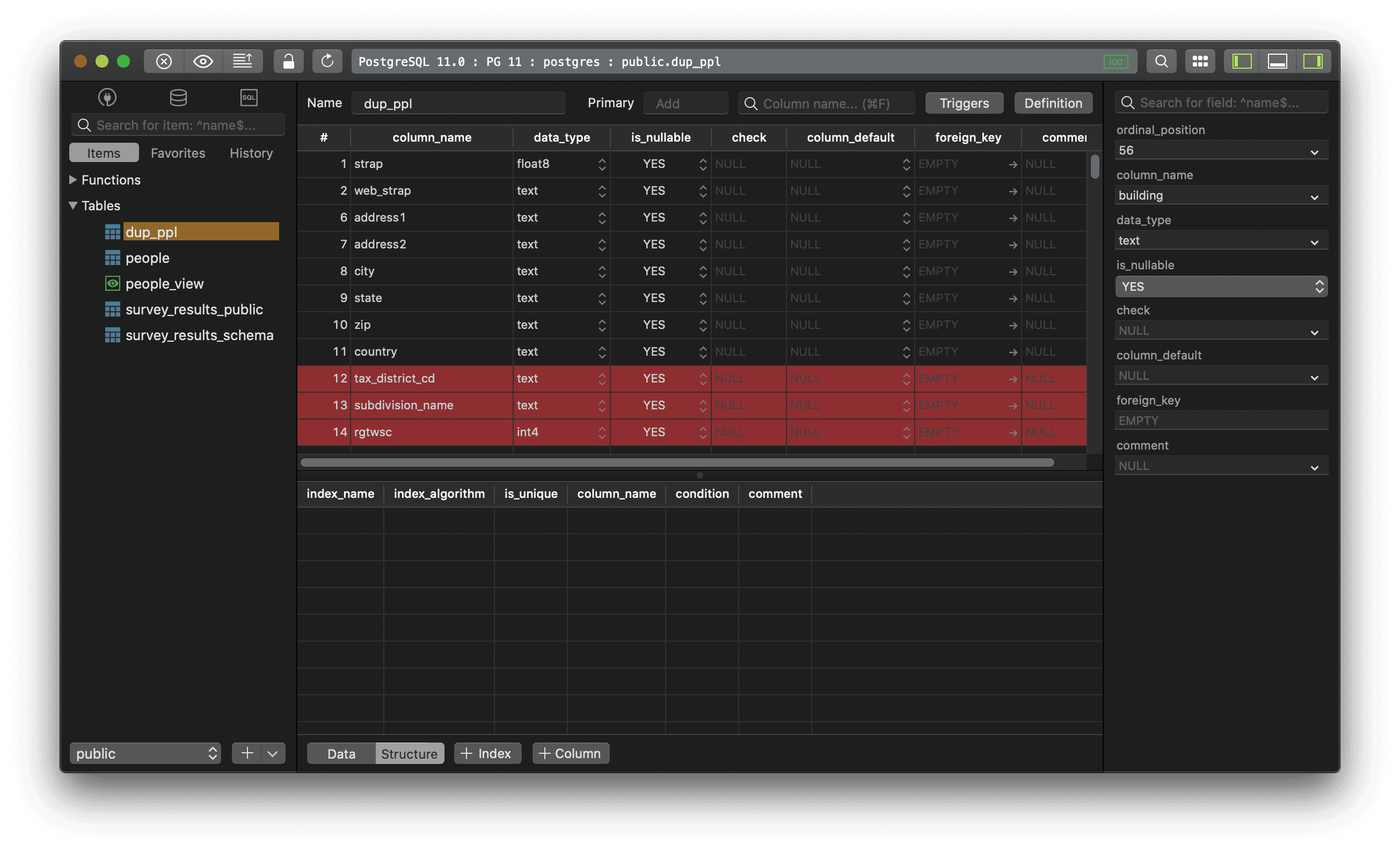 Drop Multiple Columns in PostgreSQL