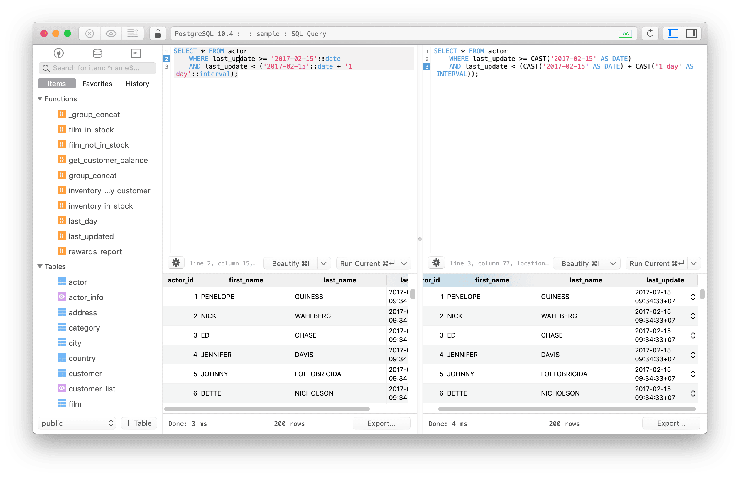Search by a date value