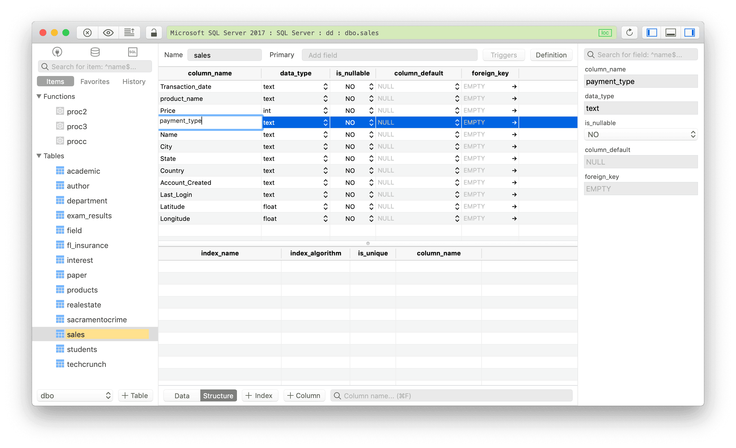 Rename a column in SQL Server