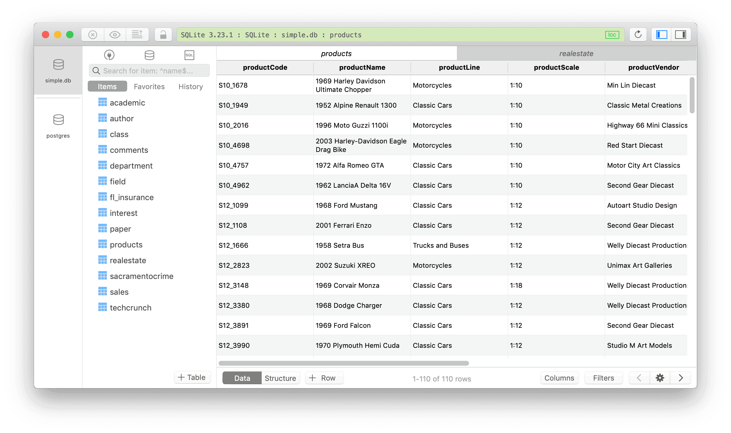A multi tabs view