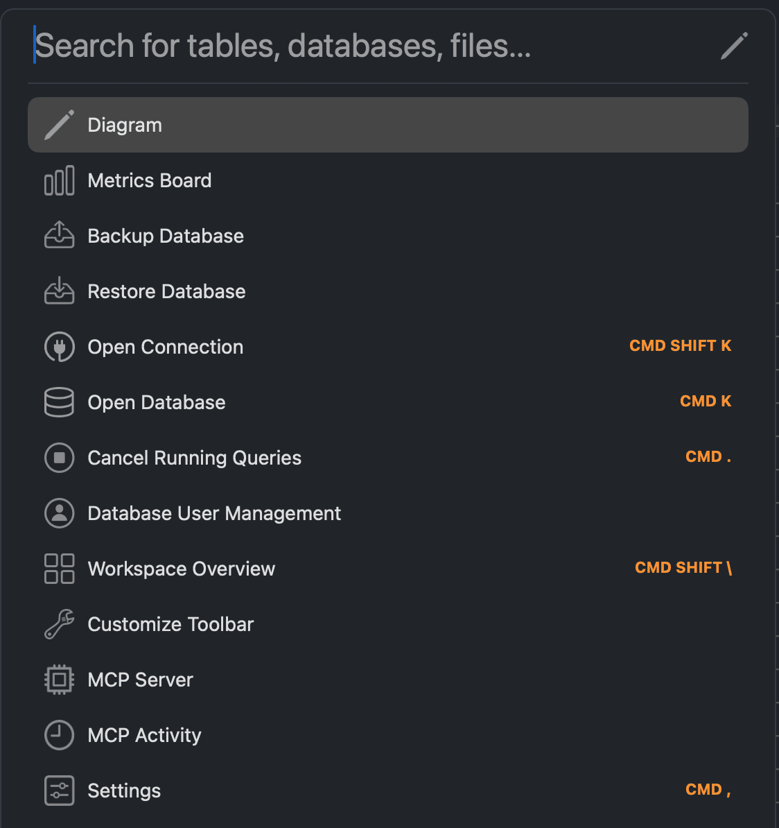 Open Anything listing app features before you type